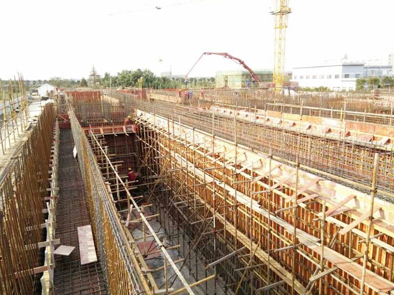 北京城市连廊施工现场