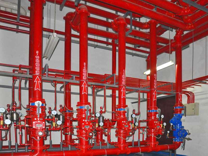 北京市政府行政楼地下湿式报警阀施工